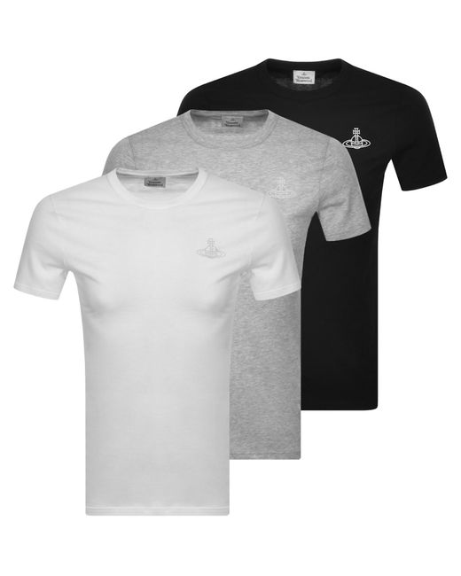 Vivienne Westwood White 3 Pack T Shirts for men