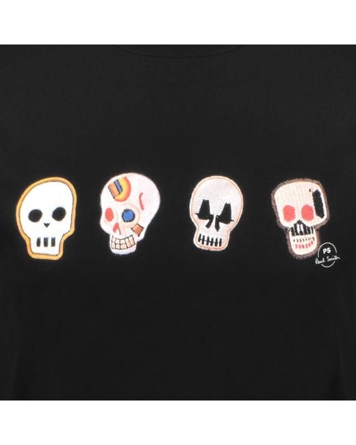 Paul Smith Black Skull T Shirt for men