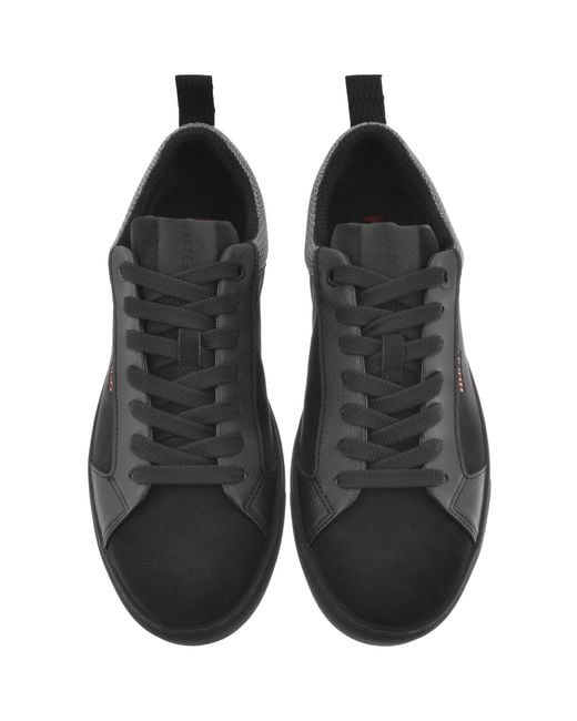 HUGO Black Morrie Tennis Trainers for men