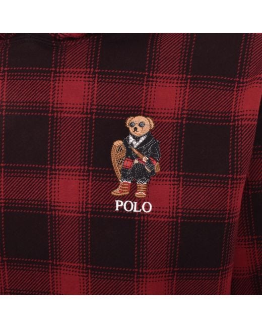 Ralph Lauren Red Holiday Bear Hoodie for men