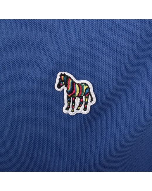 Paul Smith Blue Tipped Polo T Shirt for men