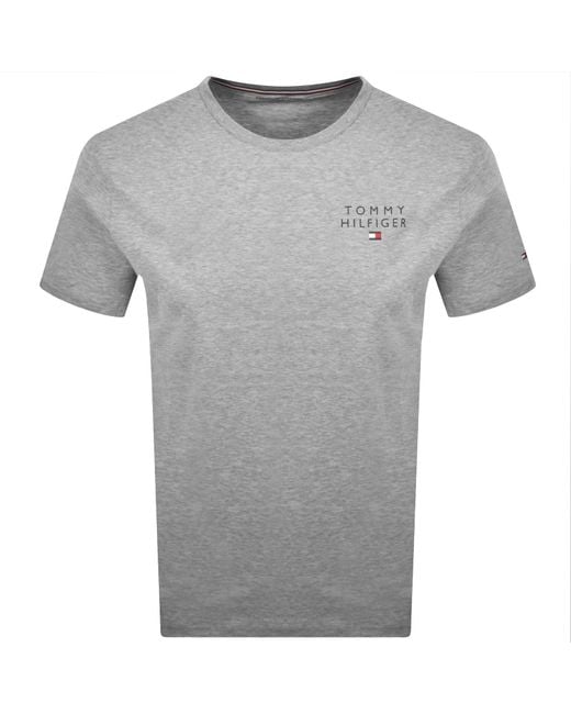 Tommy Hilfiger Gray Logo T Shirt for men