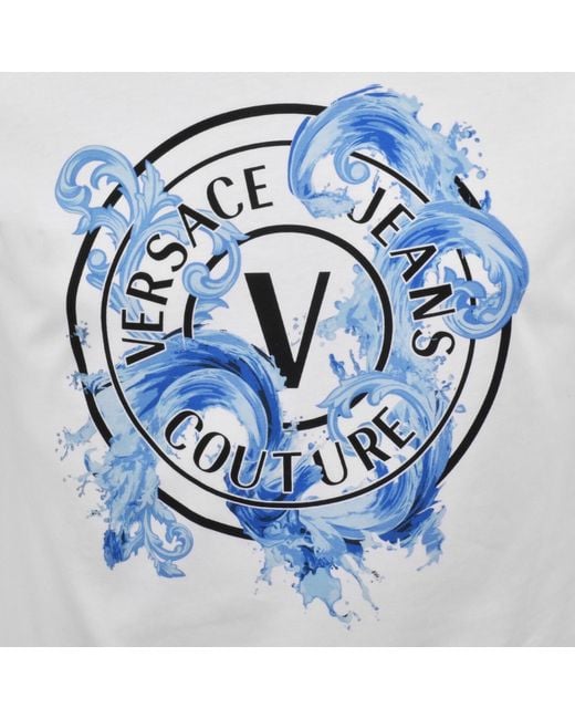 Versace Jeans Blue Couture V Emblem T Shirt for men