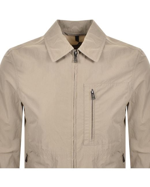 Belstaff Brown Grid Overshirt Dark Sand for men