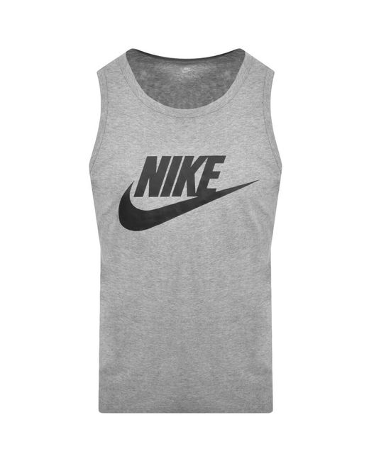 Nike Gray Futura Icon Logo Vest T Shirt for men