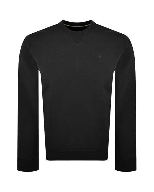 Replay Black Crew Neck Sweatshirt for men