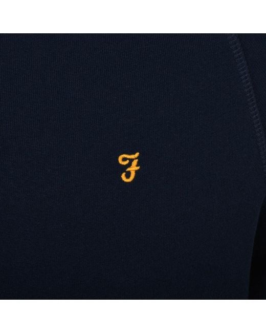 Farah Blue Farah Jim Quarter Zip Sweatshirt for men