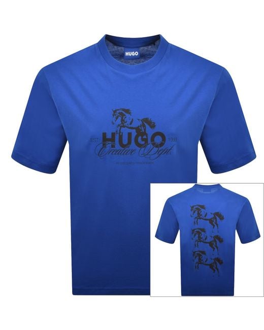 HUGO Blue Nurobos T Shirt for men