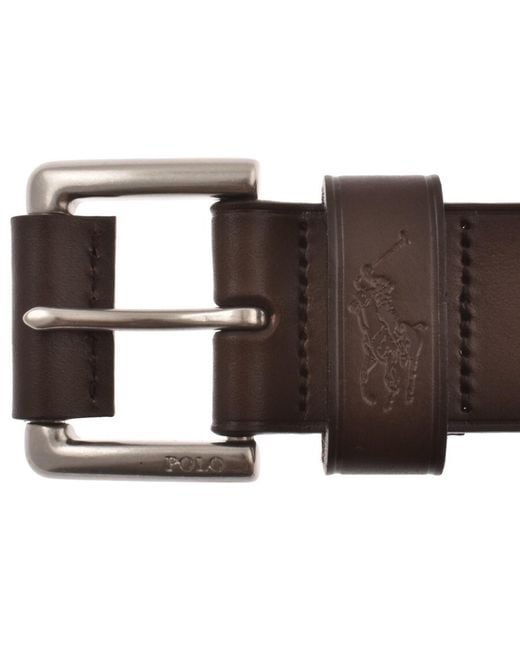 Ralph Lauren Brown Leather Belt for men