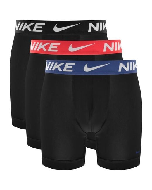 Nike Black Logo Multi Colour 3 Pack Boxer Briefs for men