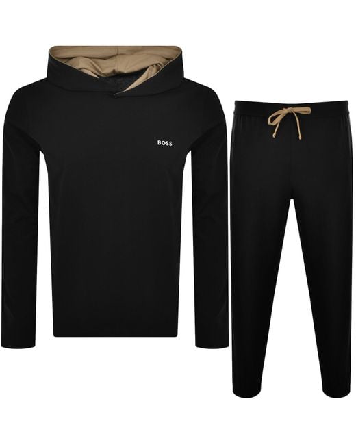 BOSS BUSINESS Black Boss Mix And Match Hooded Tracksuit for men