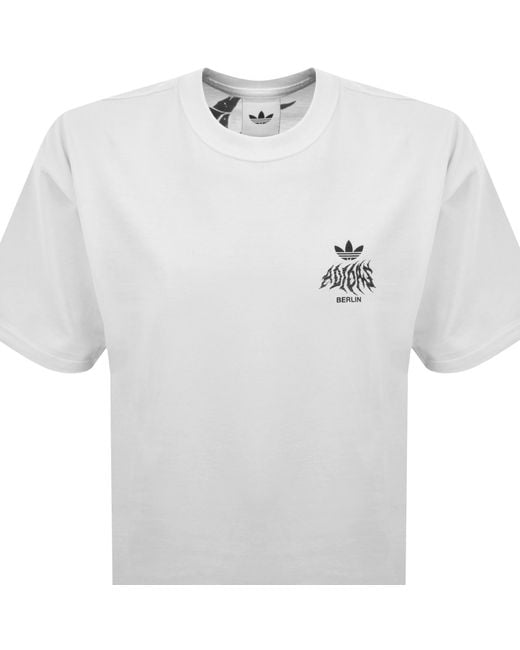 Adidas Originals White Berlin Gfx T Shirt for men