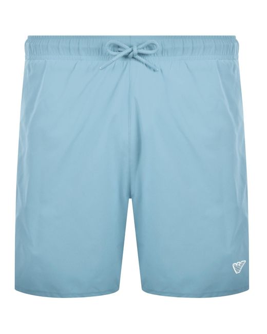 Armani Blue Emporio Boxer Swim Shorts for men