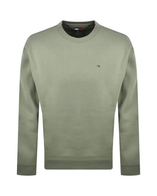 Tommy Hilfiger Green Flag Logo Sweatshirt for men