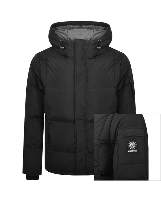 Sandbanks Black Baffle Puffer Jacket for men