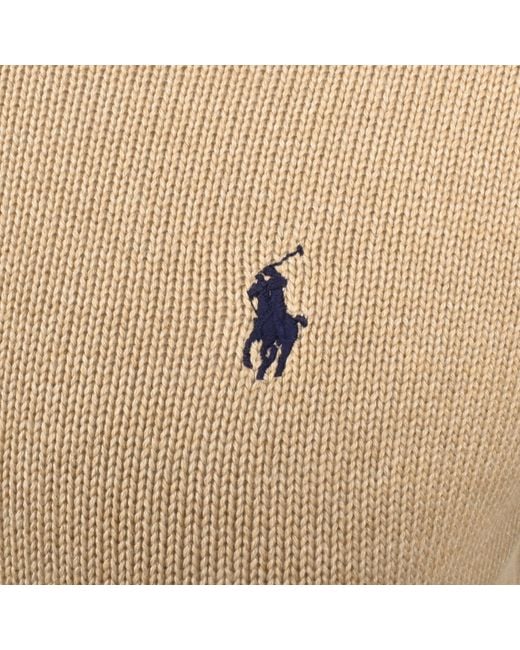 Ralph Lauren Natural Half Zip Knit Jumper for men