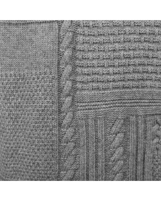 Barbour Gray Casey Cable Knit Jumper for men