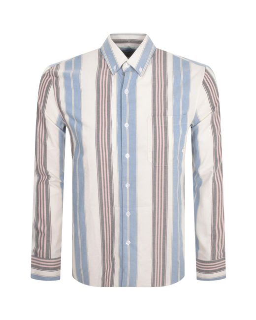 Farah Blue Millard Long Sleeve Shirt for men
