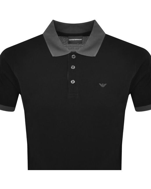 Armani Black Emporio Polo T Shirt for men