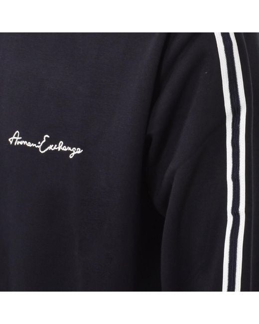 Armani Exchange Black Crew Neck Logo Sweatshirt for men