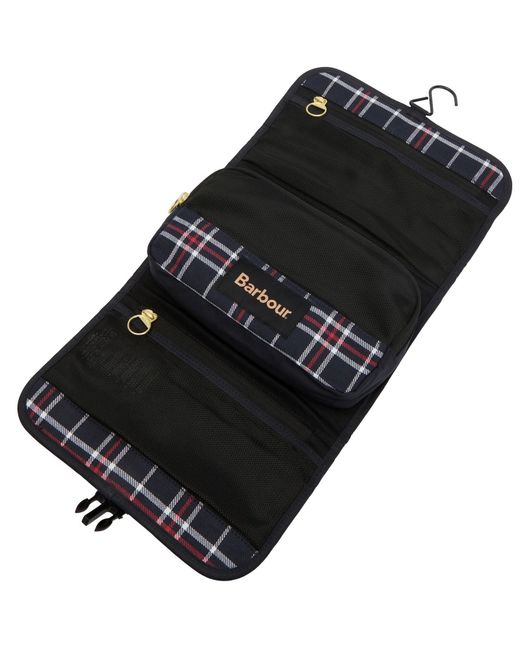 Barbour Black Transport Hanging Wash Bag for men