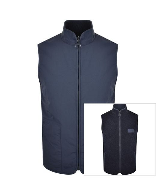 Barbour Blue Reversible Gilet for men