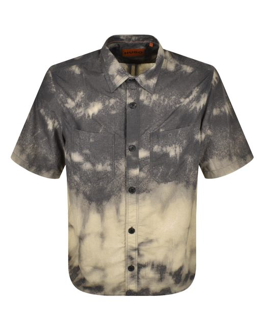 HUGO Gray Short Sleeved Eratino Shirt for men
