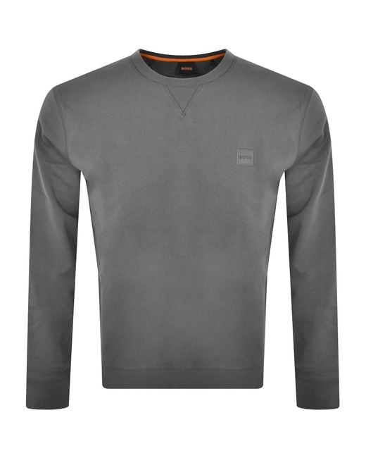 Boss Gray Boss Westart Sweatshirt for men