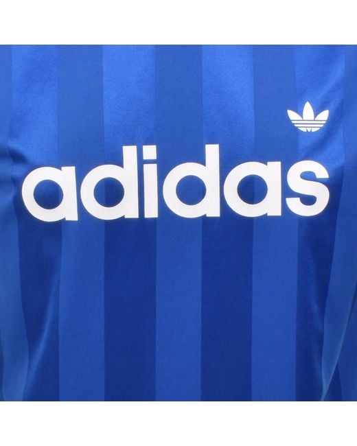 Adidas Originals Blue 3 Stripes T Shirt for men