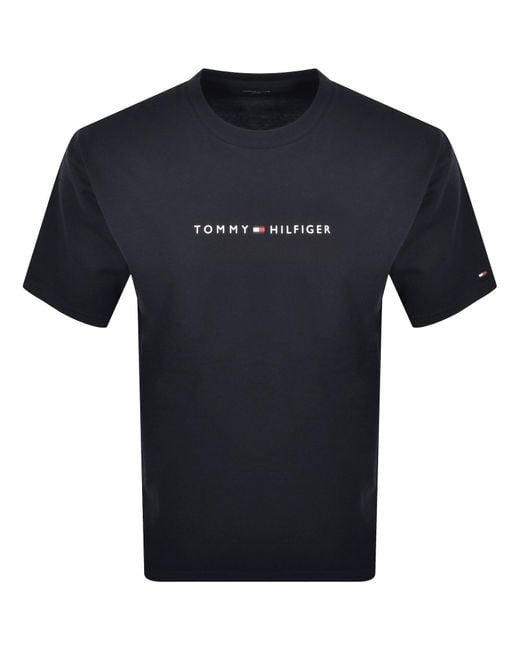 Tommy Hilfiger Blue Logo T Shirt for men