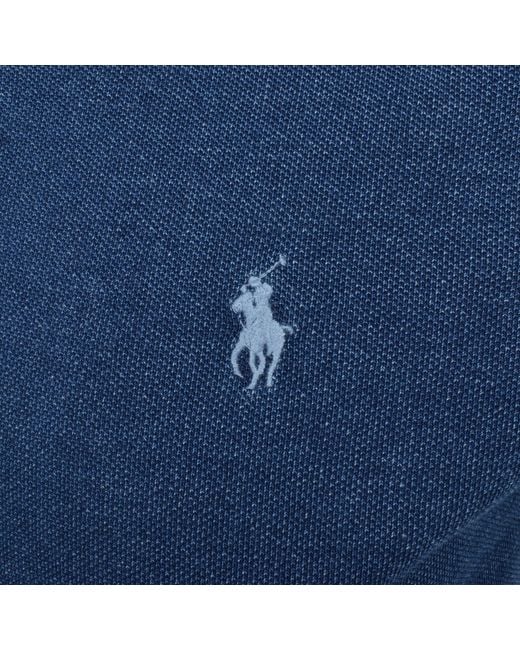 Ralph Lauren Blue Short Sleeved Knit Polo T Shirt for men
