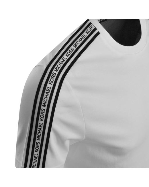 Cotton Logo Tape T Shirt in White for Men Lyst
