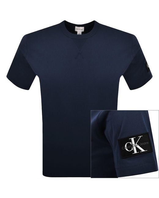 Calvin Klein Blue Jeans Badge T Shirt for men