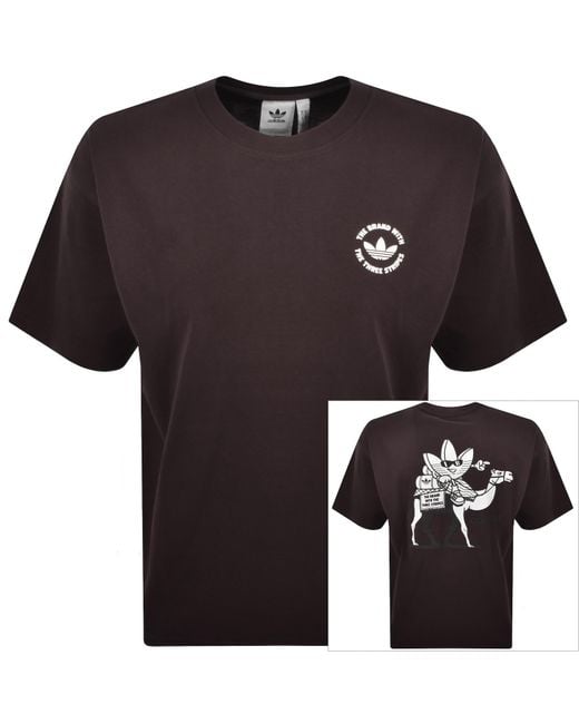 Adidas Originals Black Camel Treffy T Shirt for men