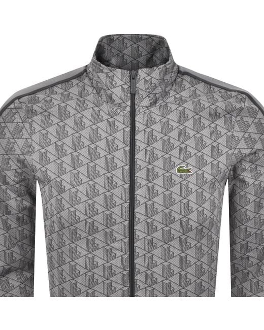 Lacoste Gray Full Zip Sweatshirt for men