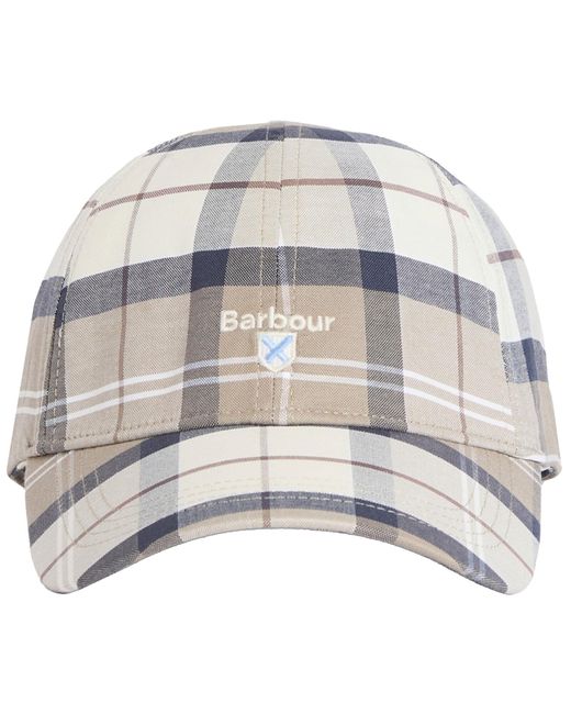 Barbour Gray Tartan Sports Cap for men