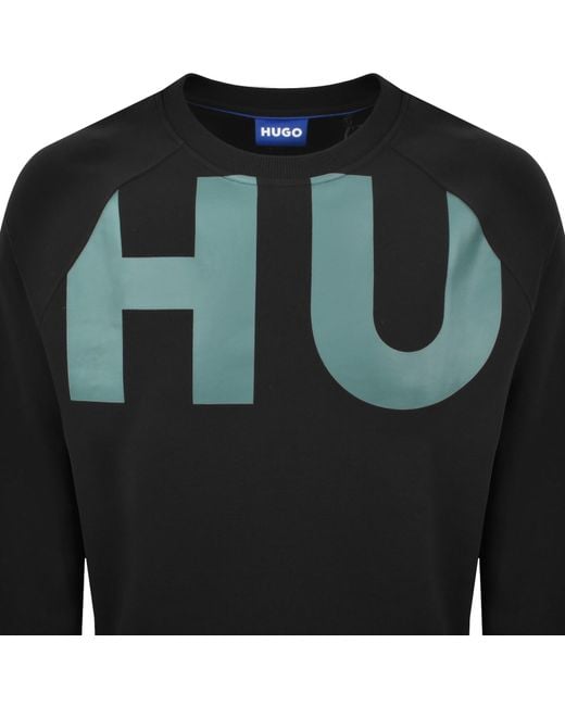 HUGO Black Logo Sweatshirt for men