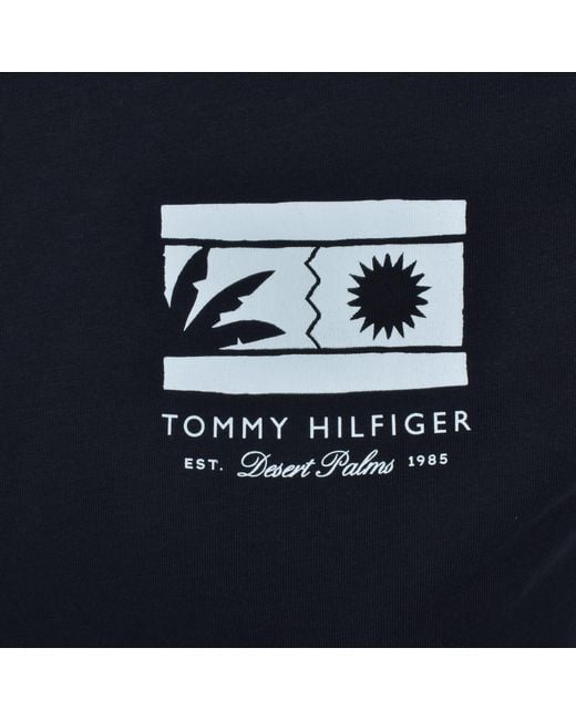 Tommy Hilfiger Black Mono Sun Graphic T Shirt for men