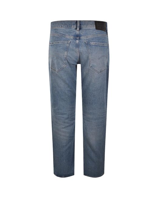 G-Star Blue G-Star Mosa Straight Fit Light Wash Jeans for men
