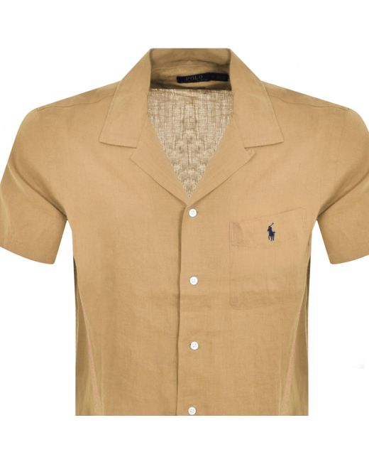 Ralph Lauren Natural Short Sleeve Shirt for men