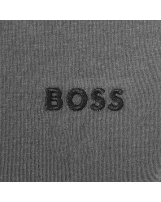 BOSS BUSINESS Gray Boss Mix And Match Hooded T Shirt for men