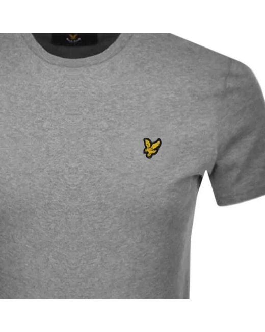 Lyle & Scott Gray Crew Neck T Shirt for men