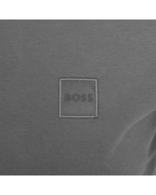 Boss Gray Boss Passertip Polo T Shirt for men