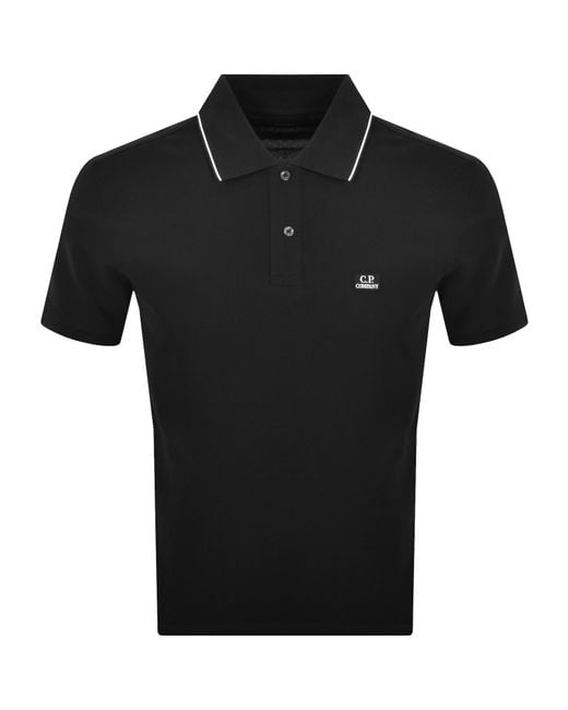 C P Company Black Cp Company Polo T Shirt for men