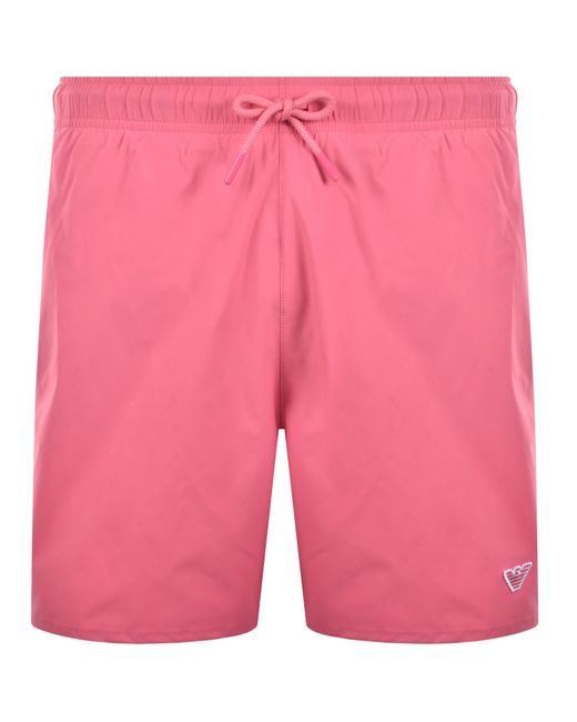 Armani Pink Emporio Boxer Swim Shorts for men