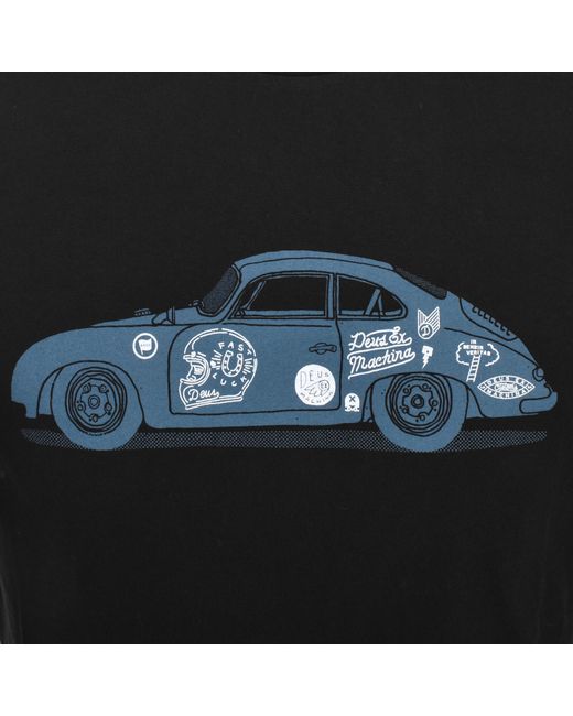 Deus Ex Machina Black 356 Porsche T Shirt for men