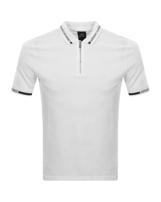 Armani exchange zip up polo deals