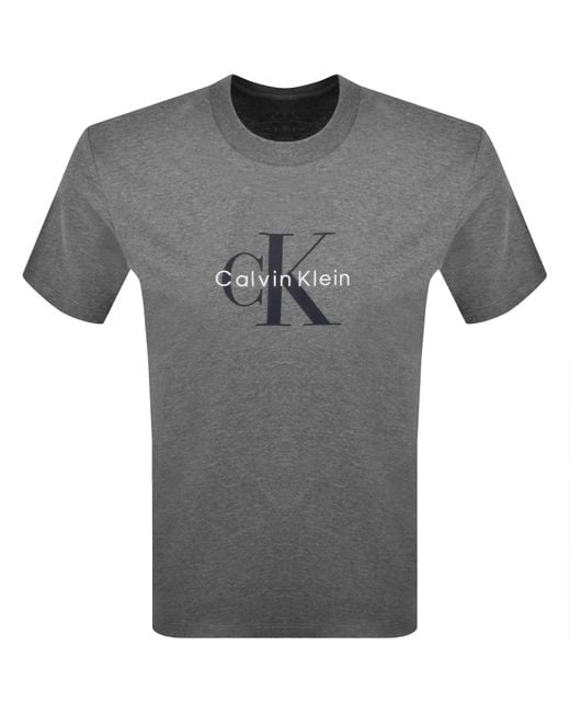 Calvin Klein Gray Jeans Hero Monologo T Shirt for men
