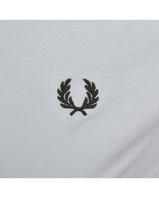 Fred Perry Gray Twin Tipped Cuff T Shirt for men