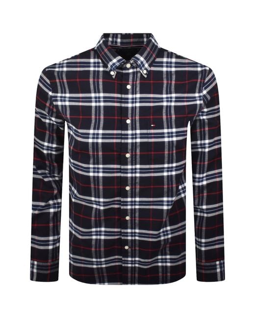 Tommy Hilfiger Blue Oxford Check Shirt for men